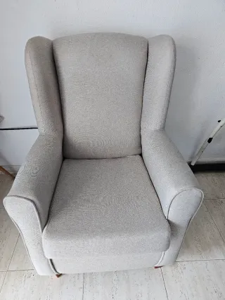 Sillón beige tela