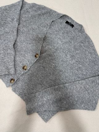 Cárdigan Bershka Gris Talla S