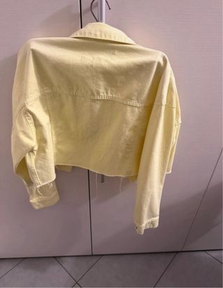 Giacca jeans gialla fluo taglia XS