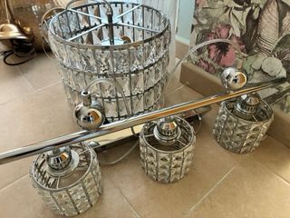 Lámparas de cristal y metal