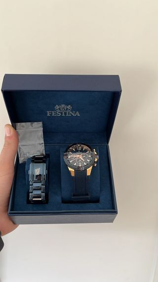 Set di orologi Festina chrono bike Azzurro e Dorato