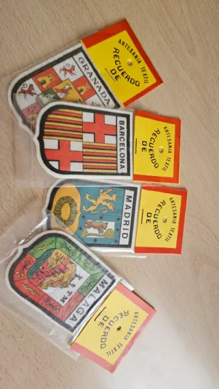 4 Parches Textiles Vintage Ciudades Españolas