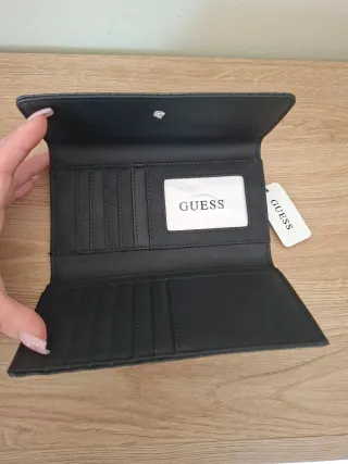 Portafoglio Guess grigio con logo