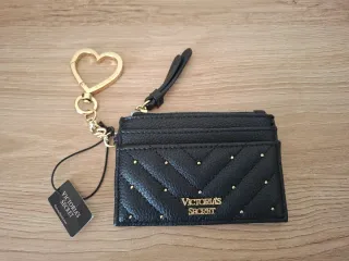 Portafoglio Victoria's Secret nero con ciondolo cu
