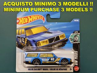 Hot Wheels Volvo 240 Drift Wagon blu