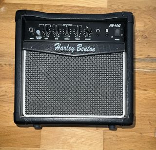 Pack Guitarra Mini Fender Negra + Ampli Harley