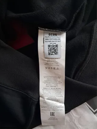 Felpa GCDS Nera con Logo Rosso Taglia L