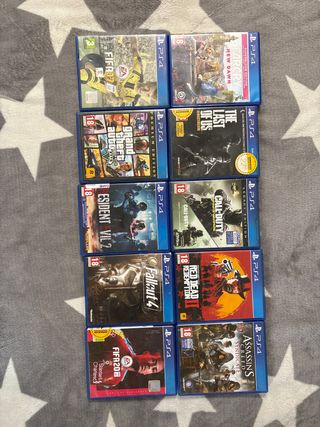 Conjunto di Videogiochi PS4: FIFA, GTA, Fallout, RDR2