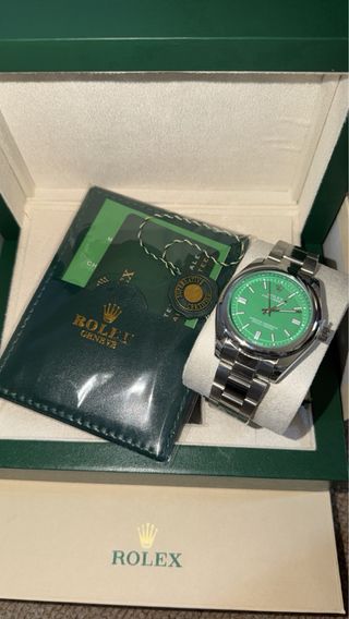 Reloj Rolex Oyster Perpetual Verde