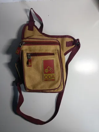 Bandolera ODA Viajes Beige y Rojo