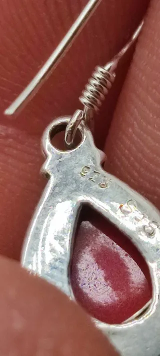 Pendientes de Plata y Coral.