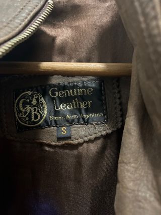 Chaqueta de cuero mujer marrón