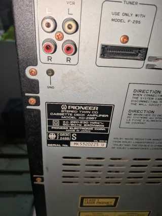 Pioneer XD-Z55T Stereo Twin CD Cassette Deck