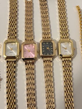 Lote 4 Orologi Donna Dorati