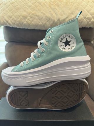 Converse turquesa con plataforma