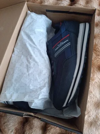 Zapatillas Lois Azul y Blanco