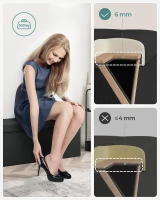 Puff Almacenaje Plegable 110cm SONGMICS LSF077B01