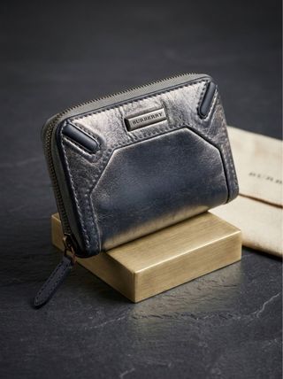 Portafoglio Burberry Pelle Zip Around Vintage