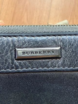 Portafoglio Burberry Pelle Zip Around Vintage