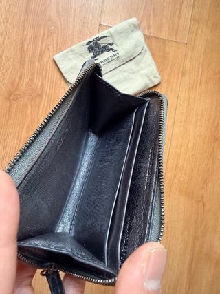 Portafoglio Burberry Pelle Zip Around Vintage