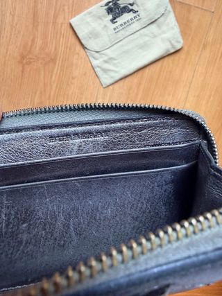 Portafoglio Burberry Pelle Zip Around Vintage