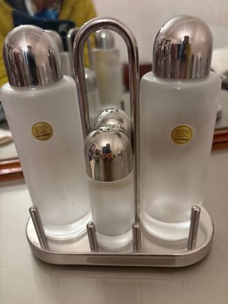 Set Oliera Alessi Vetro e Metallo