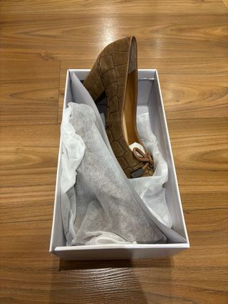 Adolfo Dominguez Sandalias Tacón Marrón