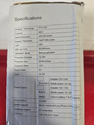 Mini Proyector Smart HD 1080P