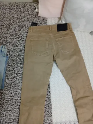 Vaqueros ZARA Beige Talla M