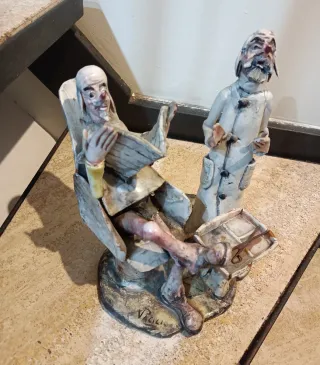 Statuetta scultura antica "Dal Barbiere" by Vacili