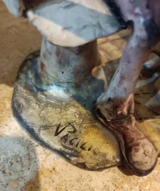 Statuetta scultura antica "Dal Barbiere" by Vacili