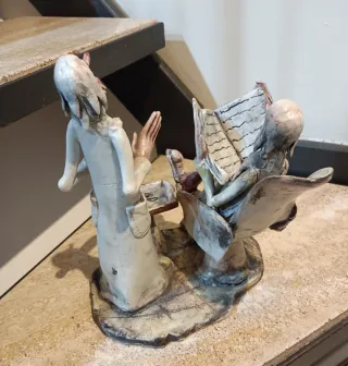 Statuetta scultura antica "Dal Barbiere" by Vacili