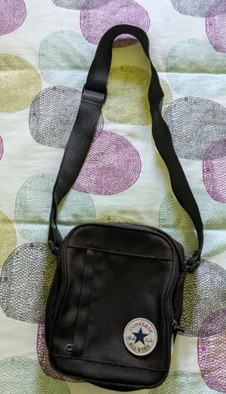 Bandolera Converse Negra de Lona