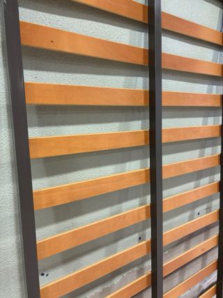 Base cama metal y madera