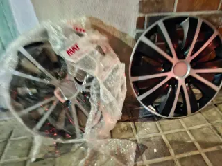 Tapacubos Coche 16 Negro y Plata