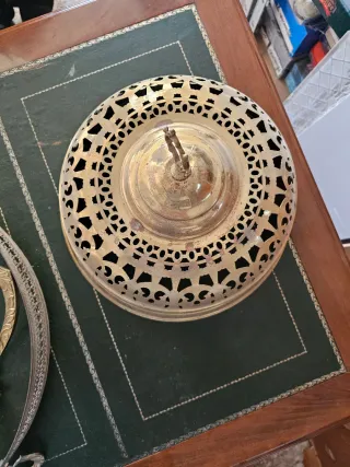 Brasero de latón dorado