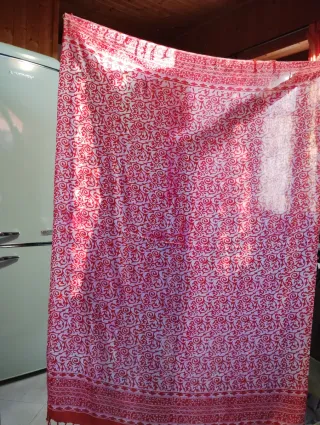 Foulard arabo rosso e bianco 114x170cm