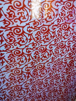 Foulard arabo rosso e bianco 114x170cm