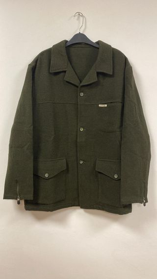 Abrigo Lana Clipping Talla 52 Verde Oliva