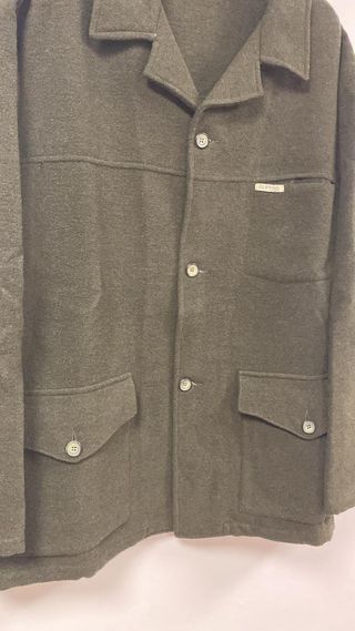 Abrigo Lana Clipping Talla 52 Verde Oliva