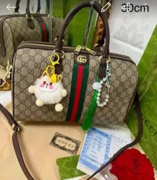 Borsa Gucci marrone e multicolore