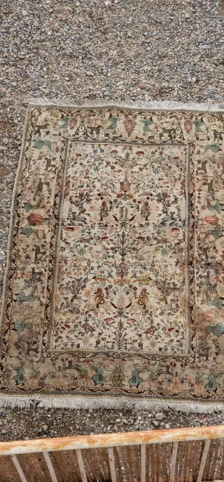 Alfombra Persa Tabriz Tabatabai Seda y Lana 330x22