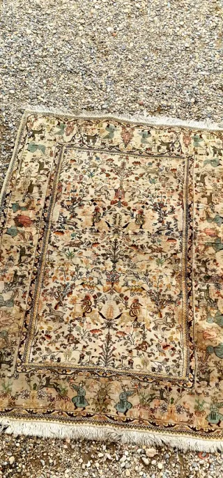 Alfombra Persa Tabriz Tabatabai Seda y Lana 330x22