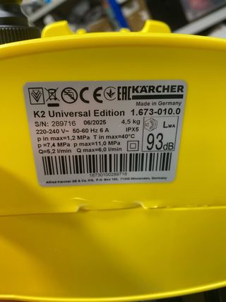 Hidrolimpiadora Kärcher K 2 Universal Edi