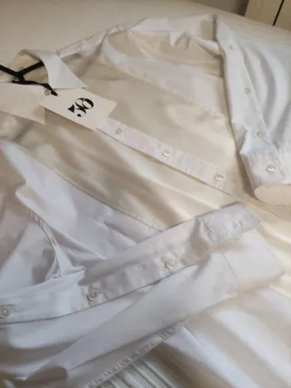 Camisa Blanca Zara Popelín