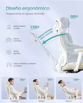 SONGMICS Silla de Oficina Ergonómica