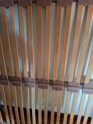 Somier metálico y de madera 150x190