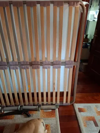 Somier metálico y de madera 150x190