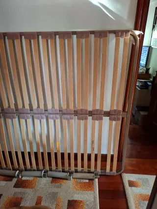 Somier metálico y de madera 150x190