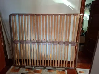 Somier metálico y de madera 150x190